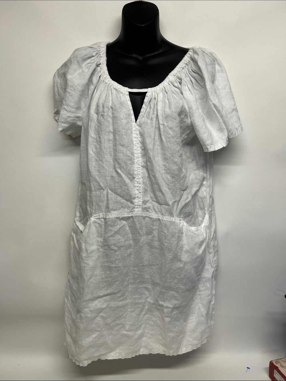 Sundry White linen dress size1